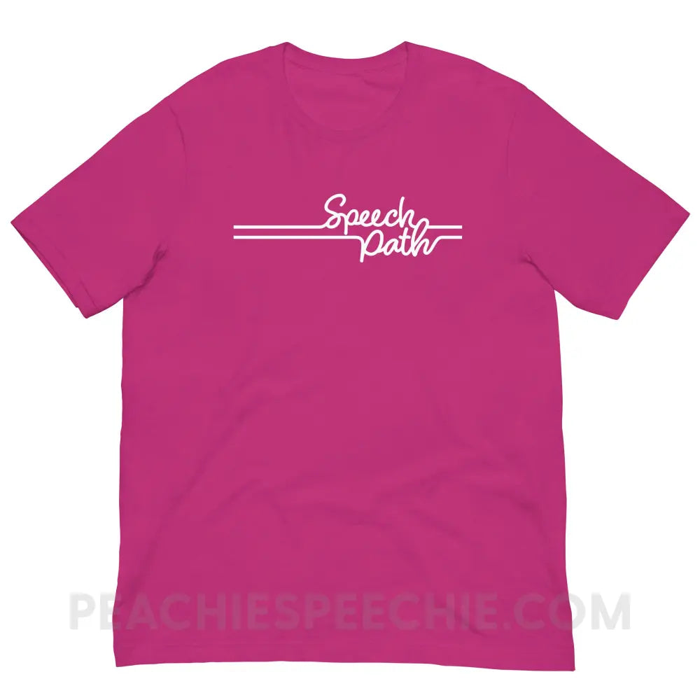 Speech Path Lines Premium Soft Tee - Berry / S - T-Shirt peachiespeechie.com