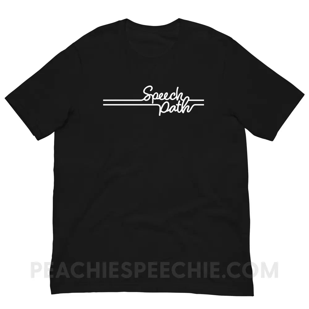 Speech Path Lines Premium Soft Tee - Black / S - T-Shirt peachiespeechie.com