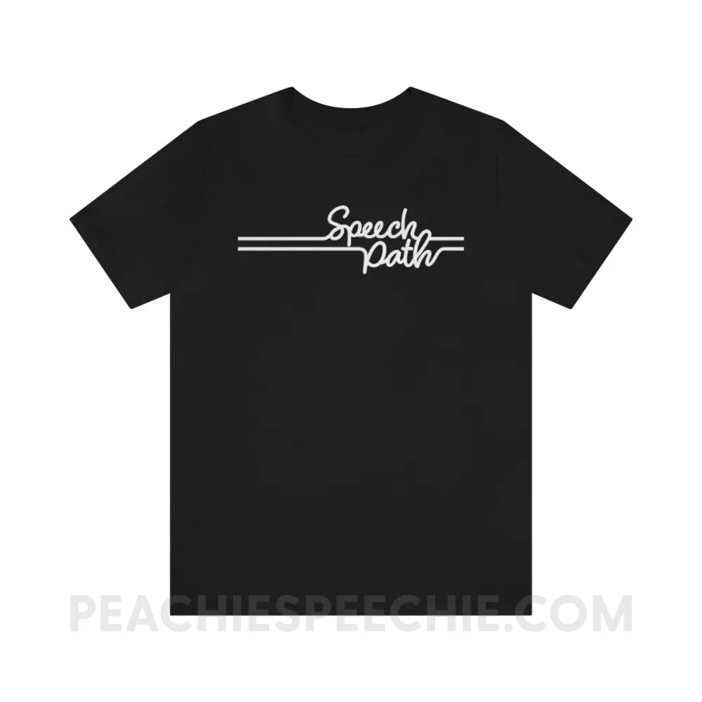 Speech Path Lines Premium Soft Tee - Black / S T - Shirt peachiespeechie.com