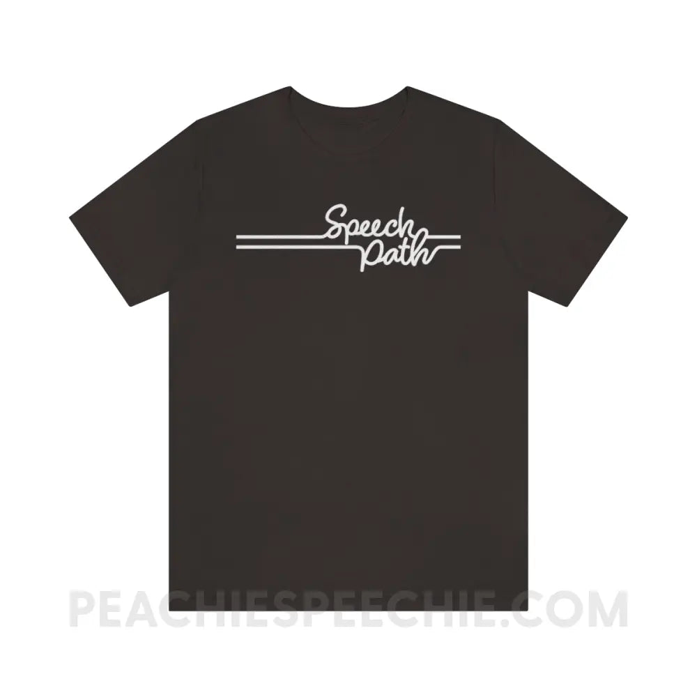 Speech Path Lines Premium Soft Tee - Brown / S T - Shirt peachiespeechie.com