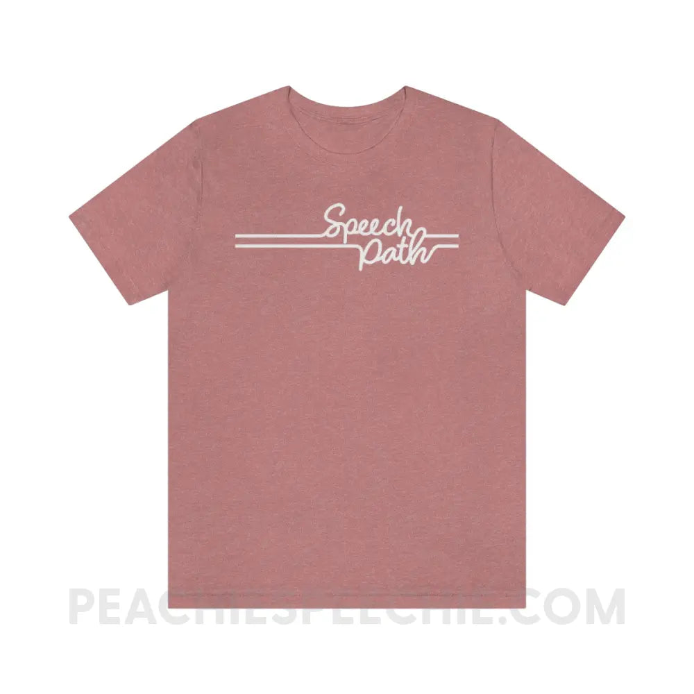 Speech Path Lines Premium Soft Tee - Heather Mauve / S T - Shirt peachiespeechie.com