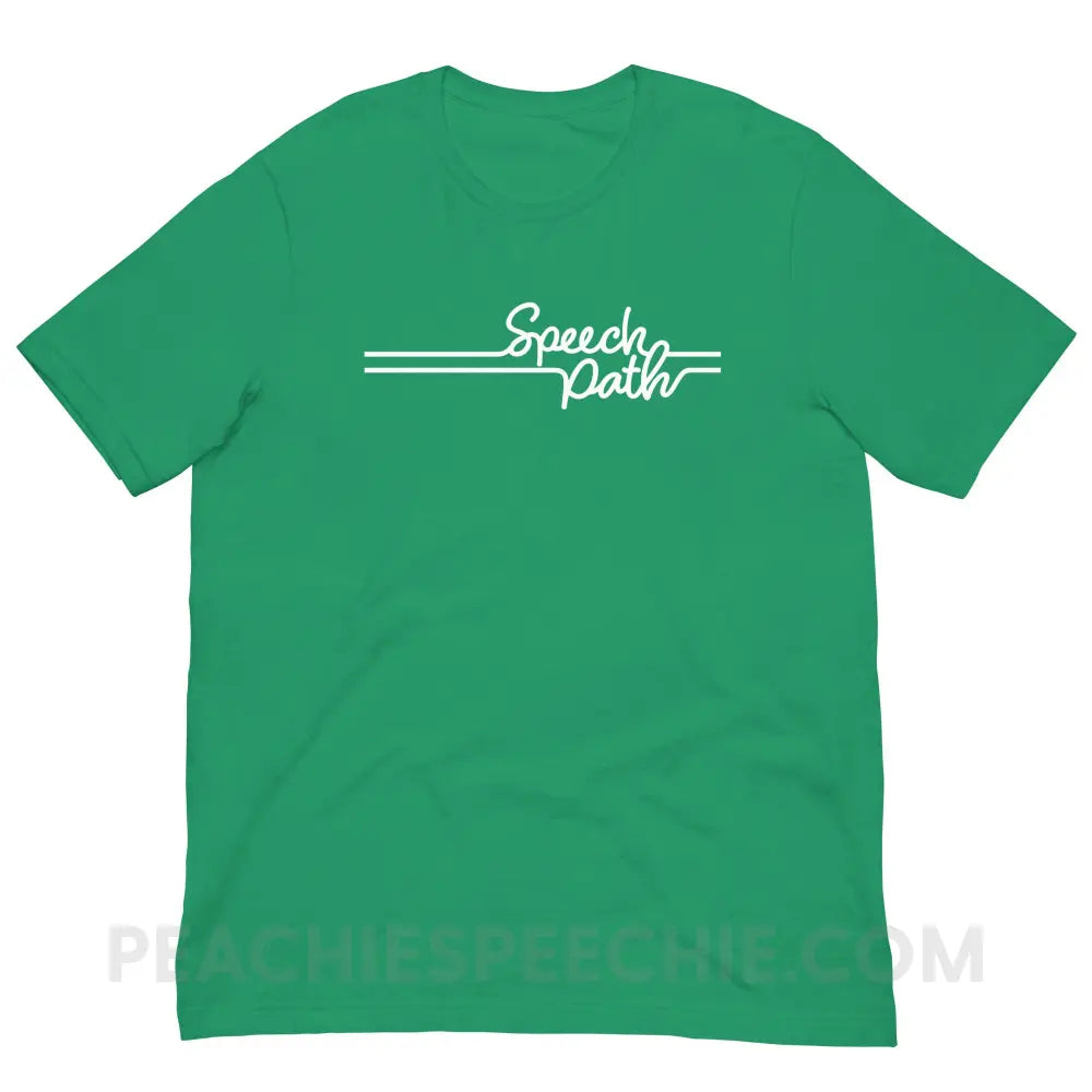 Speech Path Lines Premium Soft Tee - Kelly / S - T-Shirt peachiespeechie.com