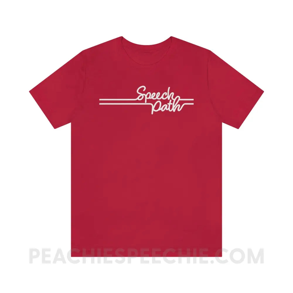 Speech Path Lines Premium Soft Tee - Red / S T - Shirt peachiespeechie.com