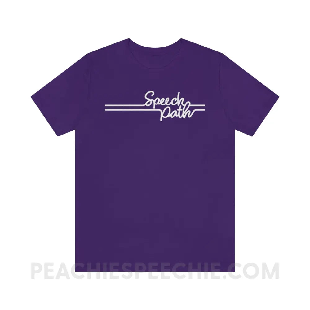 Speech Path Lines Premium Soft Tee - Team Purple / S T - Shirt peachiespeechie.com