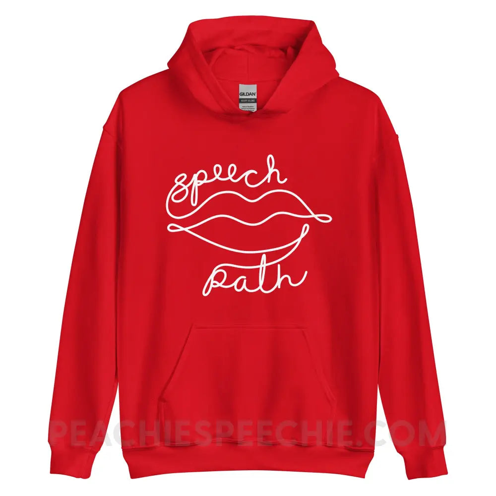 Speech Path Lips Classic Hoodie - Red / S - peachiespeechie.com