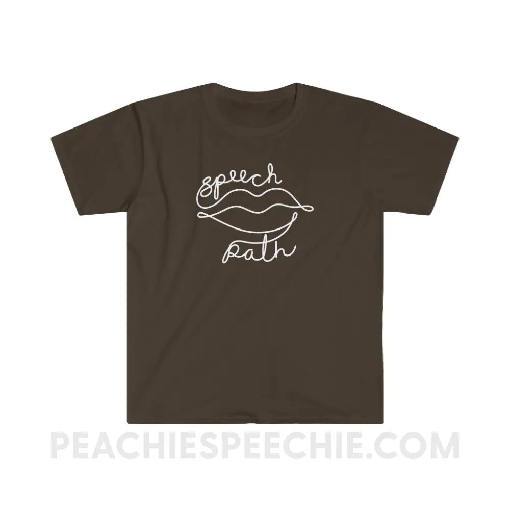 Speech Path Lips Classic Tee - Dark Chocolate / S T-Shirt peachiespeechie.com