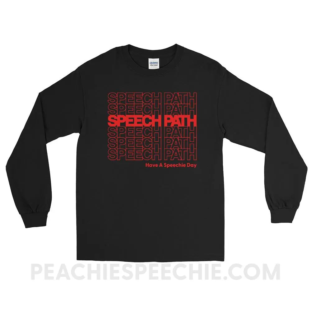 Speech Path Long Sleeve Tee - Black / S - T - Shirts & Tops peachiespeechie.com