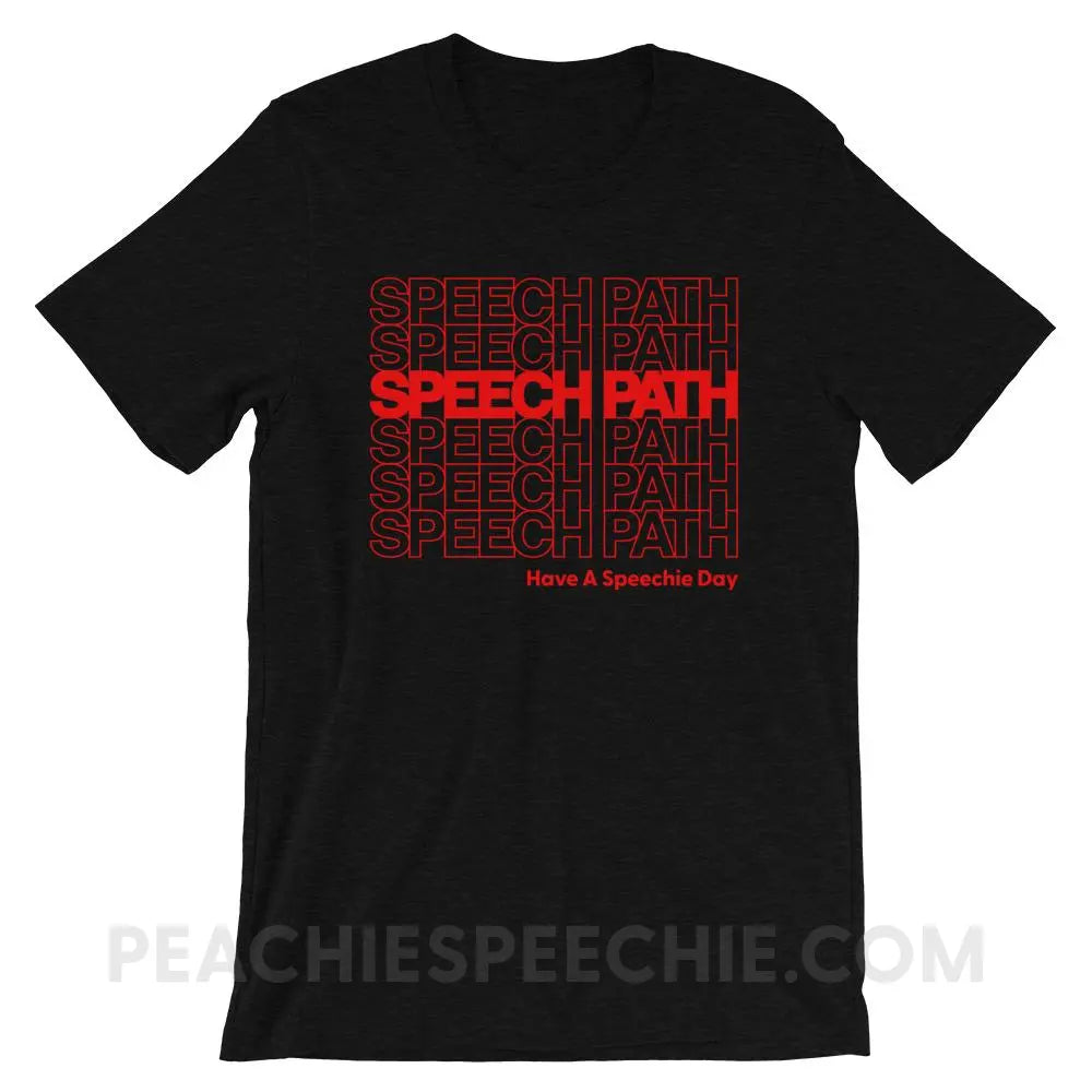 Speech Path Premium Soft Tee - Black Heather / XS T - Shirts & Tops peachiespeechie.com