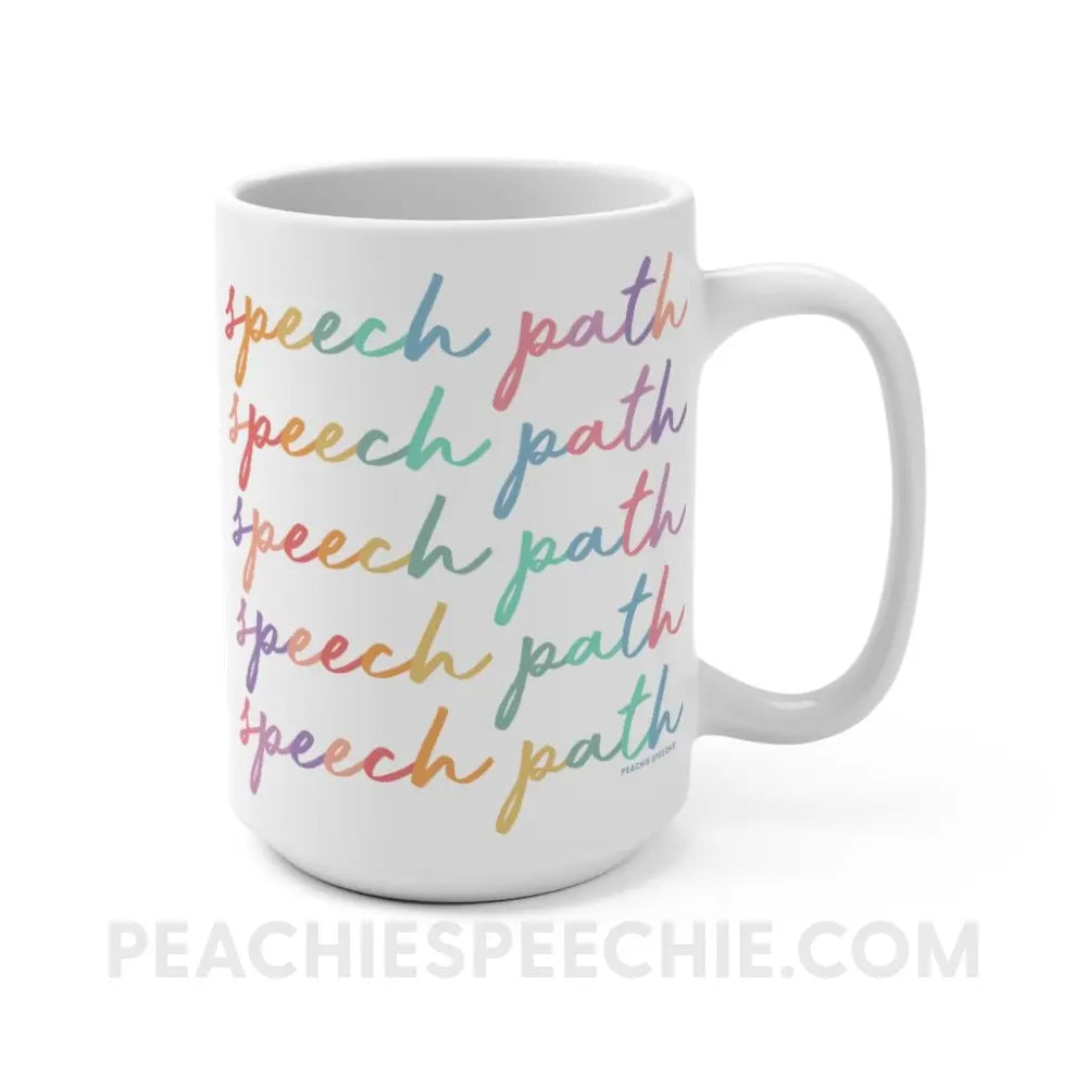 Speech Path Script Coffee Mug - 15oz - peachiespeechie.com