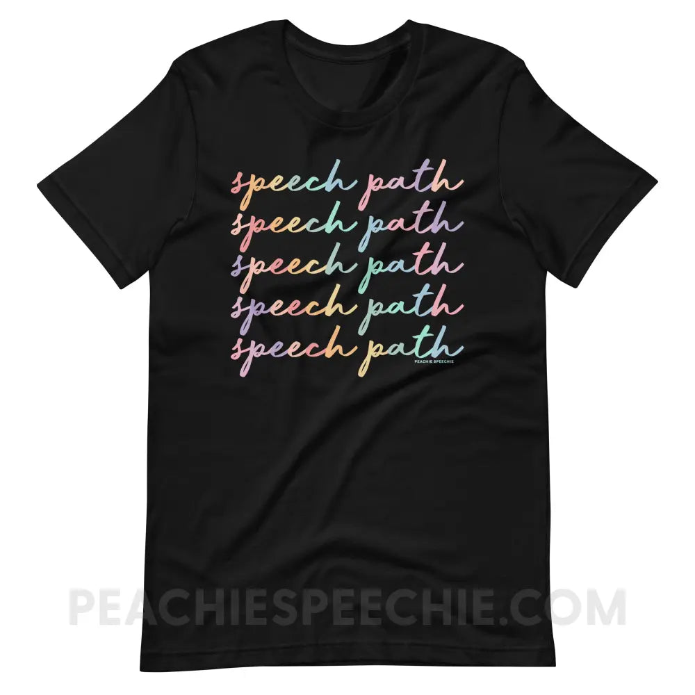 Speech Path Script Premium Soft Tee - Black / S - T-Shirt peachiespeechie.com