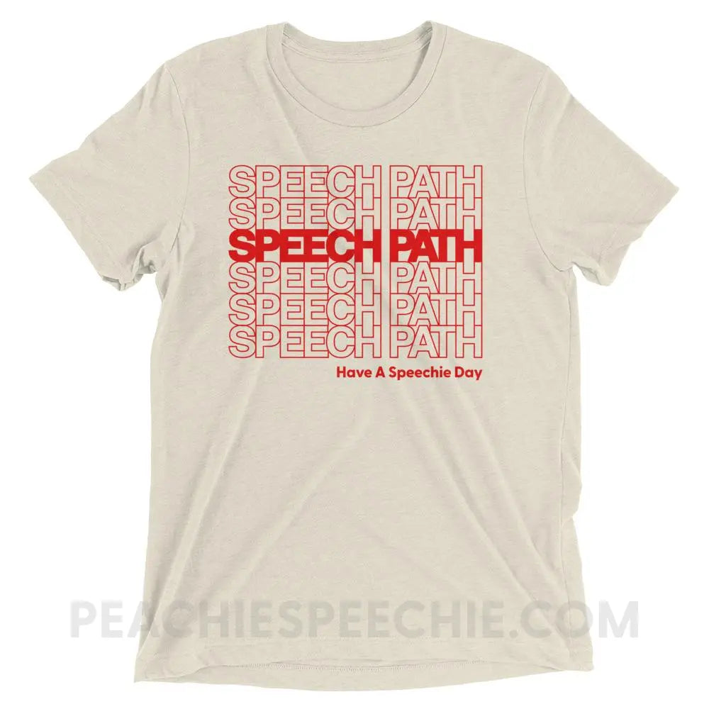 Speech Path Tri - Blend Tee - Oatmeal Triblend / XS T - Shirts & Tops peachiespeechie.com
