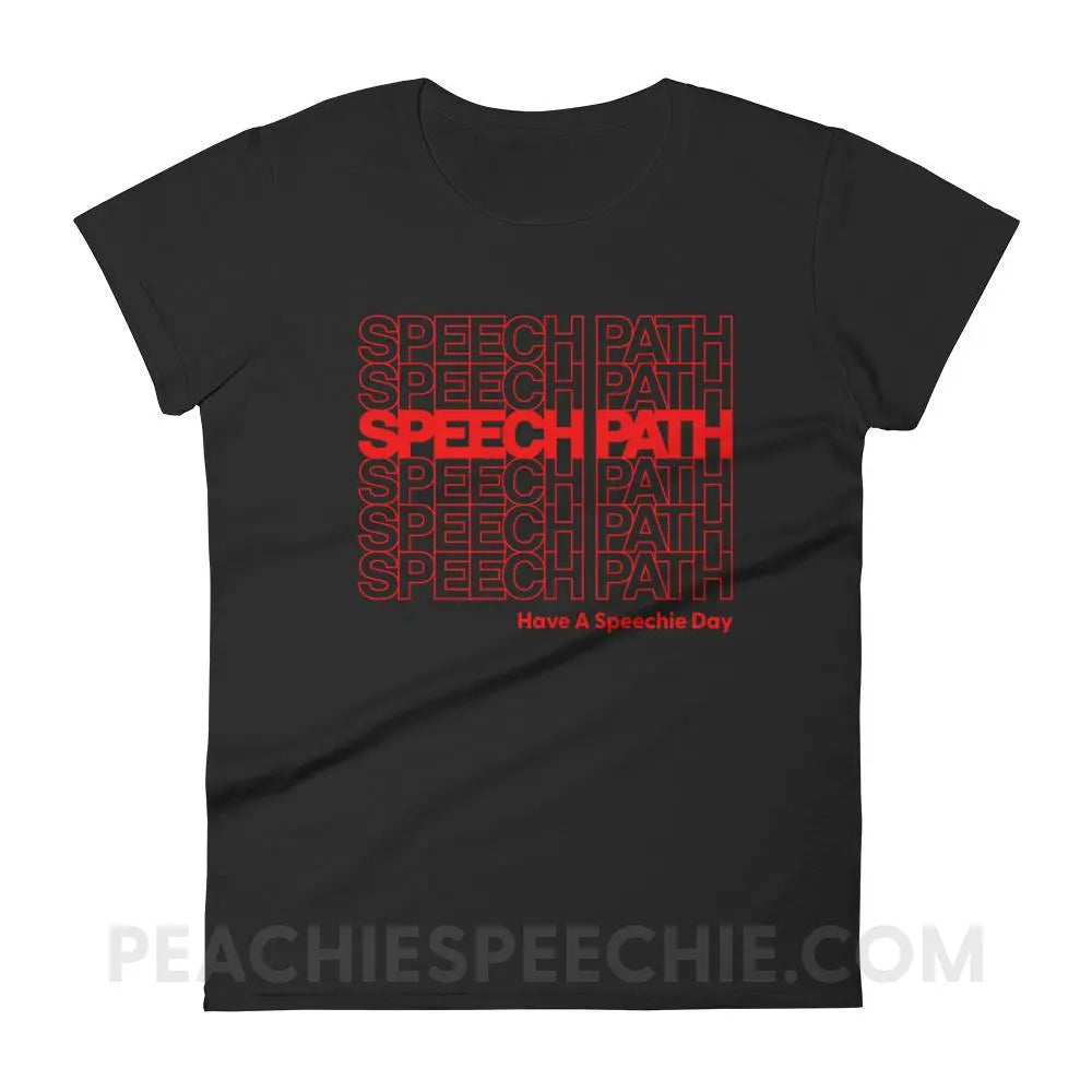 Speech Path Women’s Trendy Tee - Black / S - T-Shirts & Tops peachiespeechie.com