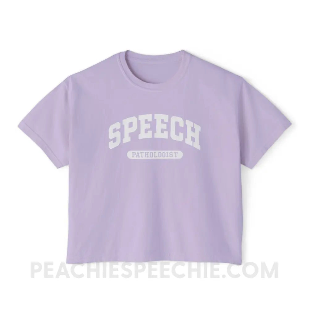 Speech Pathologist Arch Comfort Colors Boxy Tee - Orchid / S - T-Shirt peachiespeechie.com
