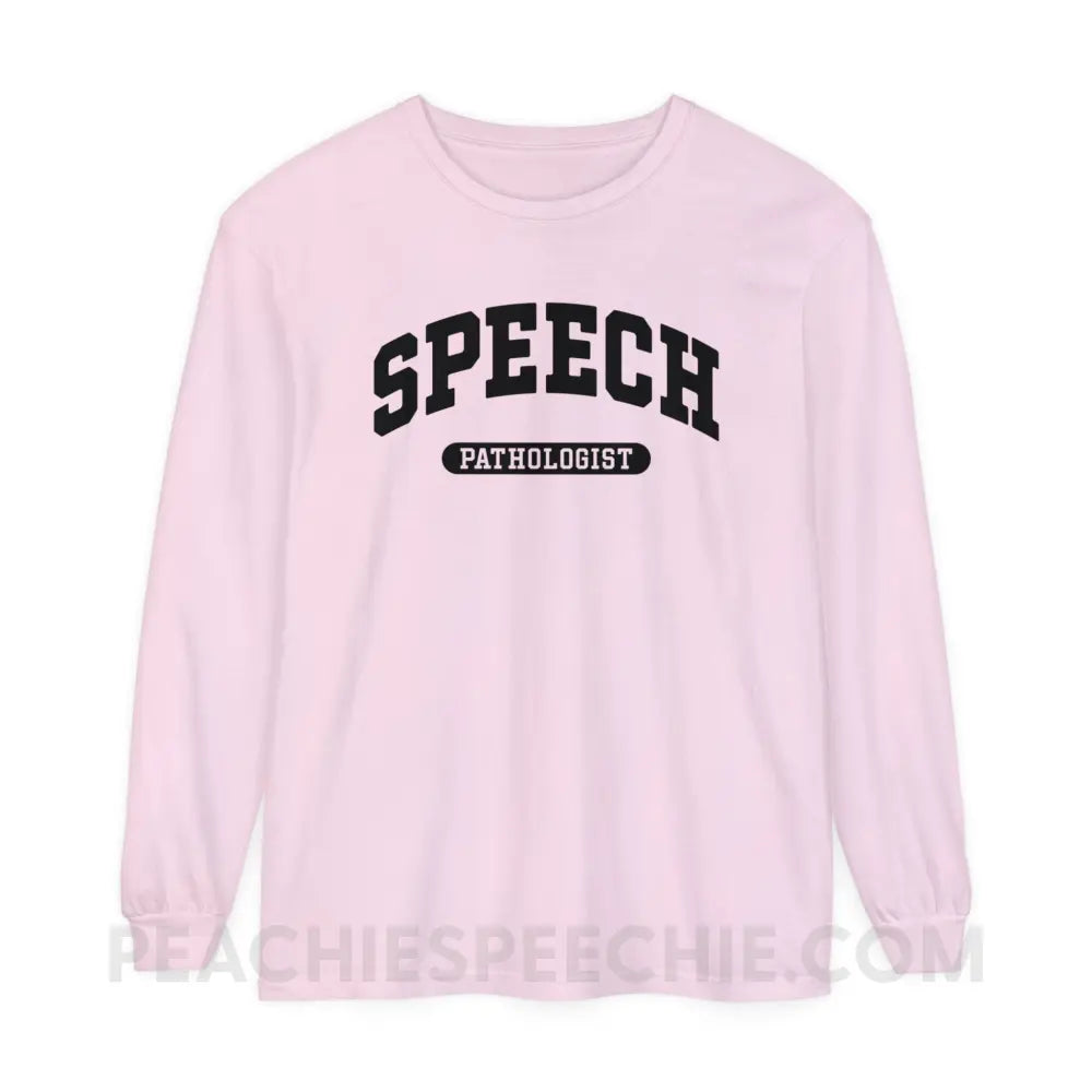Speech Pathologist Arch Comfort Colors Long Sleeve - Blossom / S - Long-sleeve peachiespeechie.com