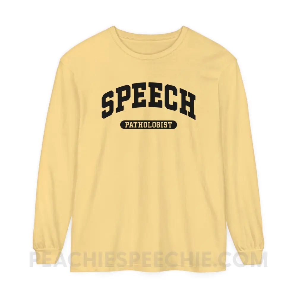 Speech Pathologist Arch Comfort Colors Long Sleeve - Butter / S - Long-sleeve peachiespeechie.com