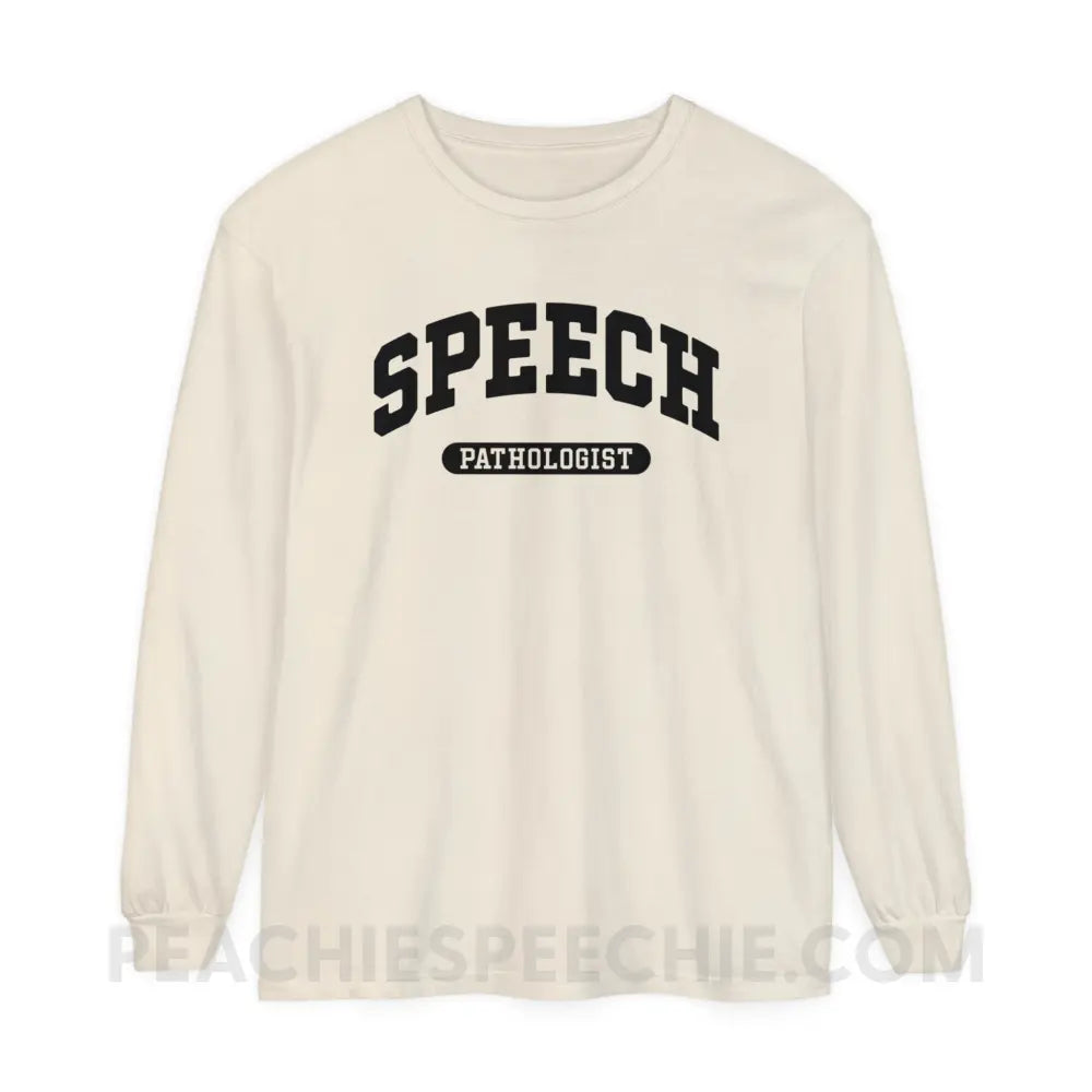 Speech Pathologist Arch Comfort Colors Long Sleeve - Ivory / S - Long-sleeve peachiespeechie.com