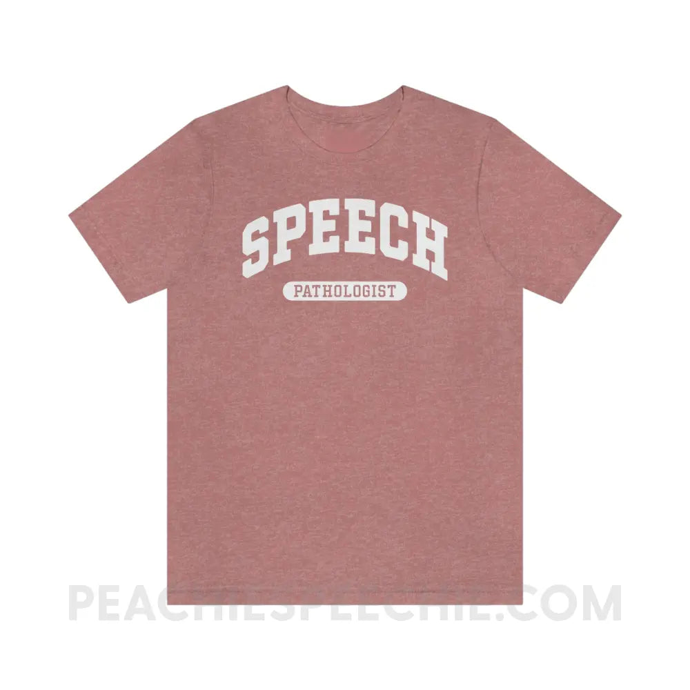 Speech Pathologist Arch Premium Soft Tee - Heather Mauve / S - T-Shirt peachiespeechie.com