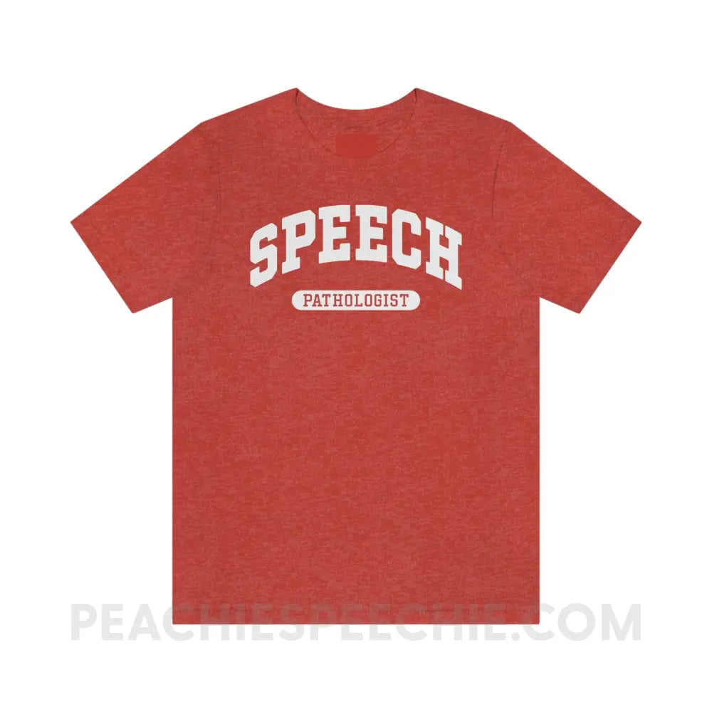 Speech Pathologist Arch Premium Soft Tee - Heather Red / S - T-Shirt peachiespeechie.com