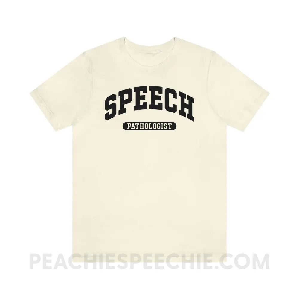 Speech Pathologist Arch Premium Soft Tee - Natural / S - T-Shirt peachiespeechie.com