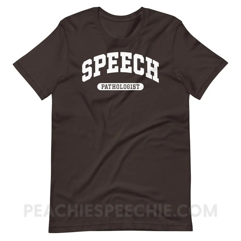 Speech Pathologist Arch Premium Soft Tee - Brown / S - T-Shirt peachiespeechie.com