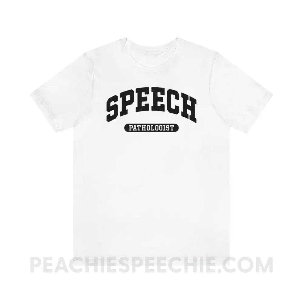 Speech Pathologist Arch Premium Soft Tee - White / S - T-Shirt peachiespeechie.com
