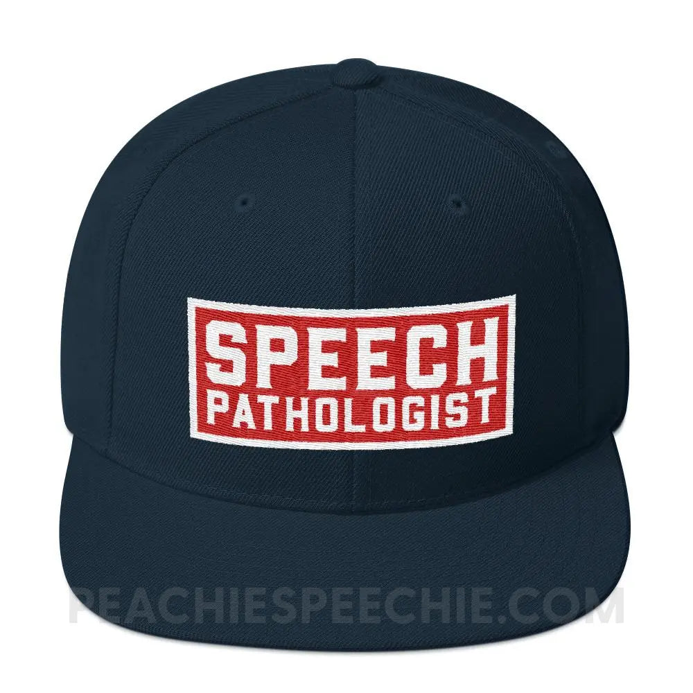 Speech Pathologist Wool Blend Ball Cap - Dark Navy - Hats peachiespeechie.com