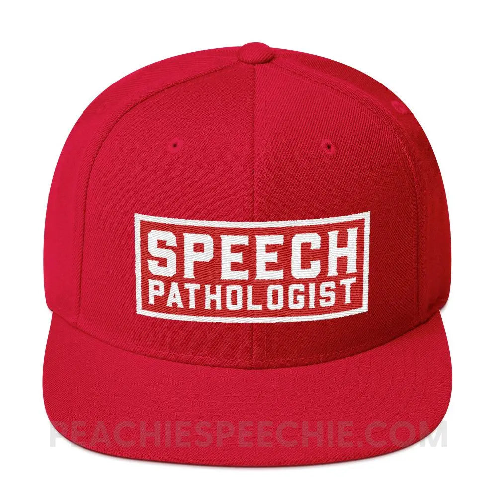 Speech Pathologist Wool Blend Ball Cap - Red - Hats peachiespeechie.com