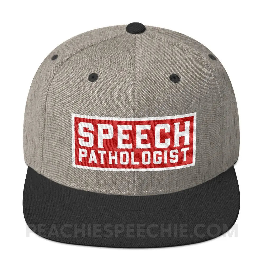 Speech Pathologist Wool Blend Ball Cap - Heather/Black - Hats peachiespeechie.com