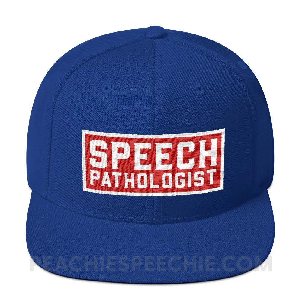 Speech Pathologist Wool Blend Ball Cap - Royal Blue - Hats peachiespeechie.com