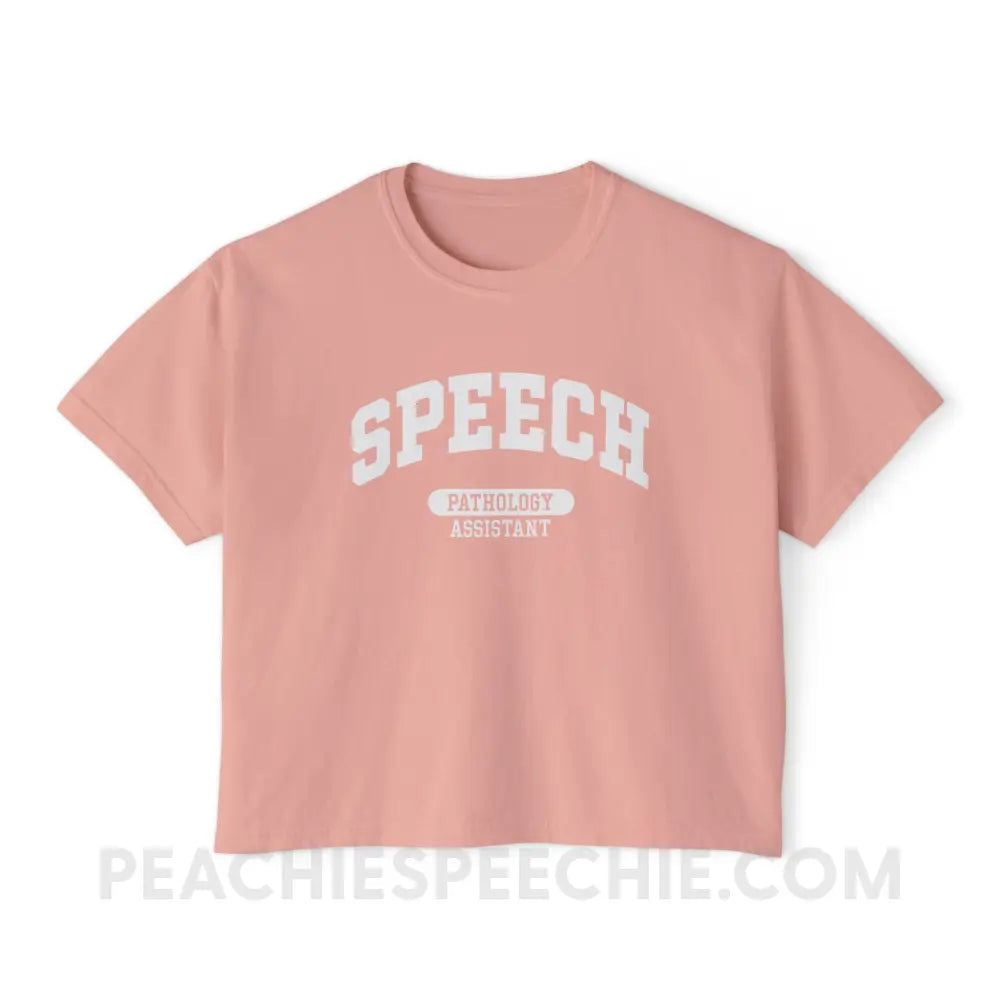 Speech Pathology Assistant (SLPA) Arch Comfort Colors Boxy Tee - Peachy / S - T-Shirt peachiespeechie.com