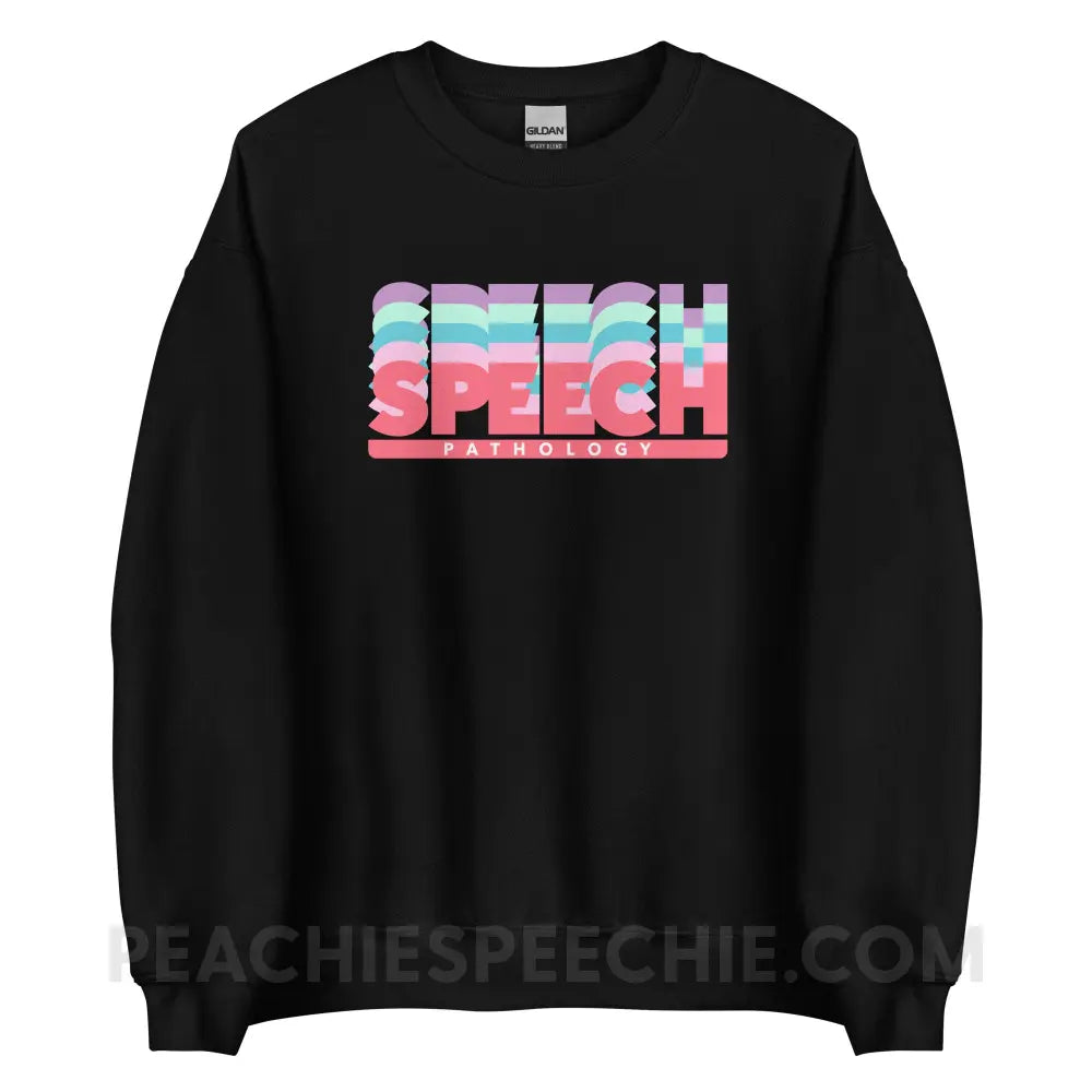 Speech Pathology Color Shades Classic Sweatshirt - Black / S - peachiespeechie.com