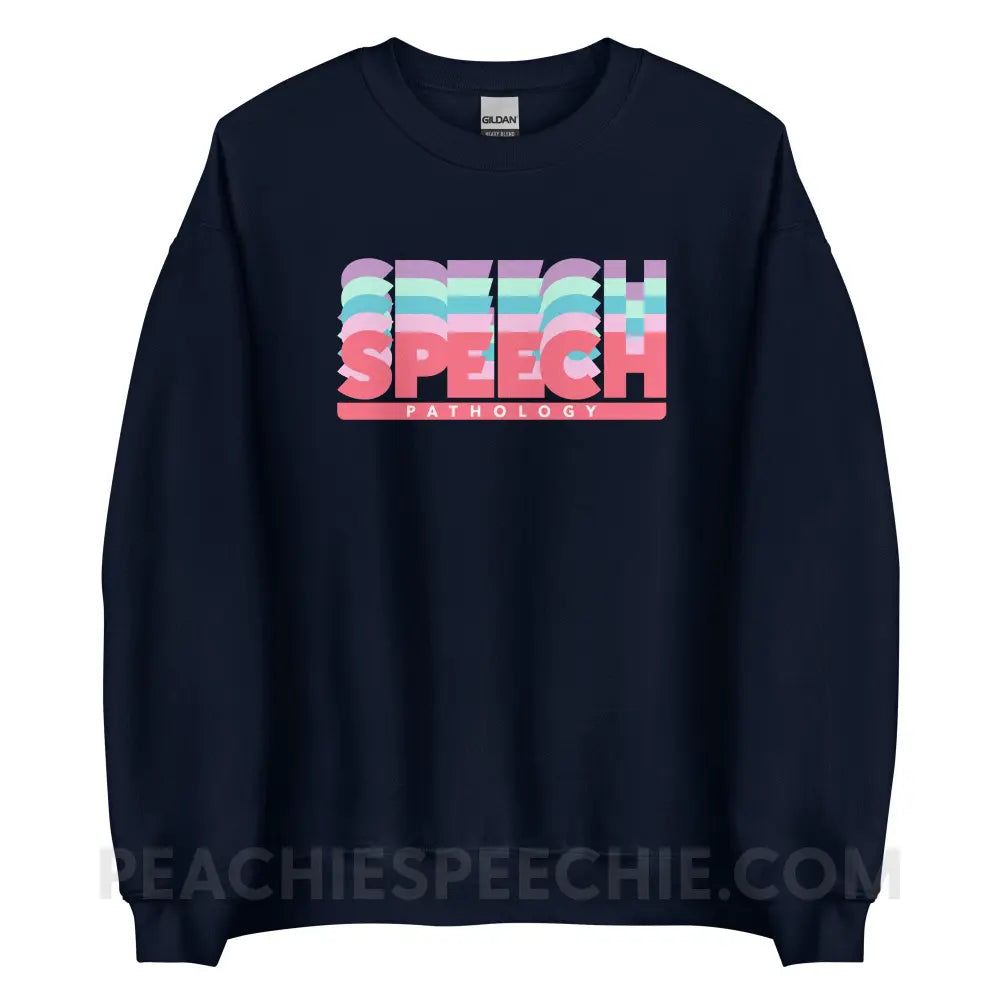 Speech Pathology Color Shades Classic Sweatshirt - Navy / S - peachiespeechie.com