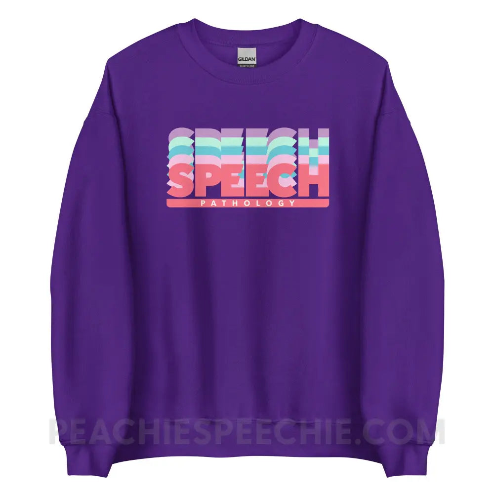 Speech Pathology Color Shades Classic Sweatshirt - Purple / S - peachiespeechie.com