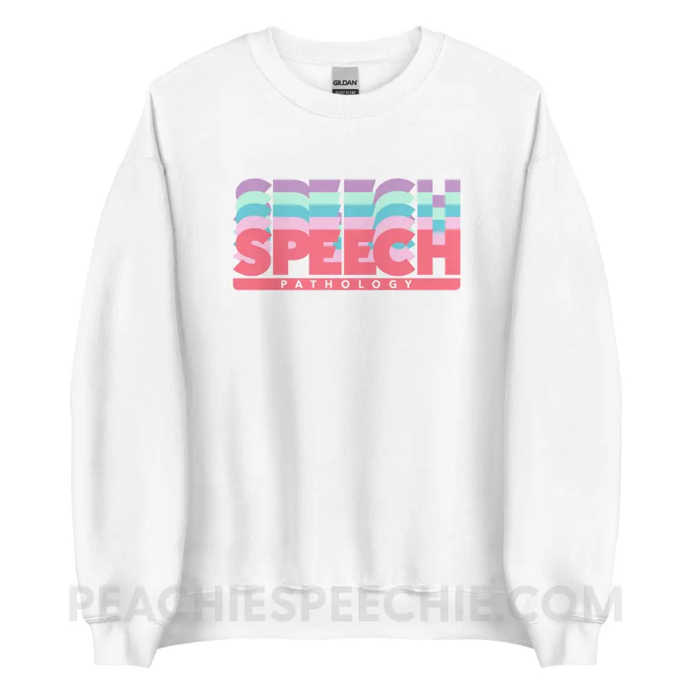 Speech Pathology Color Shades Classic Sweatshirt - White / S - peachiespeechie.com