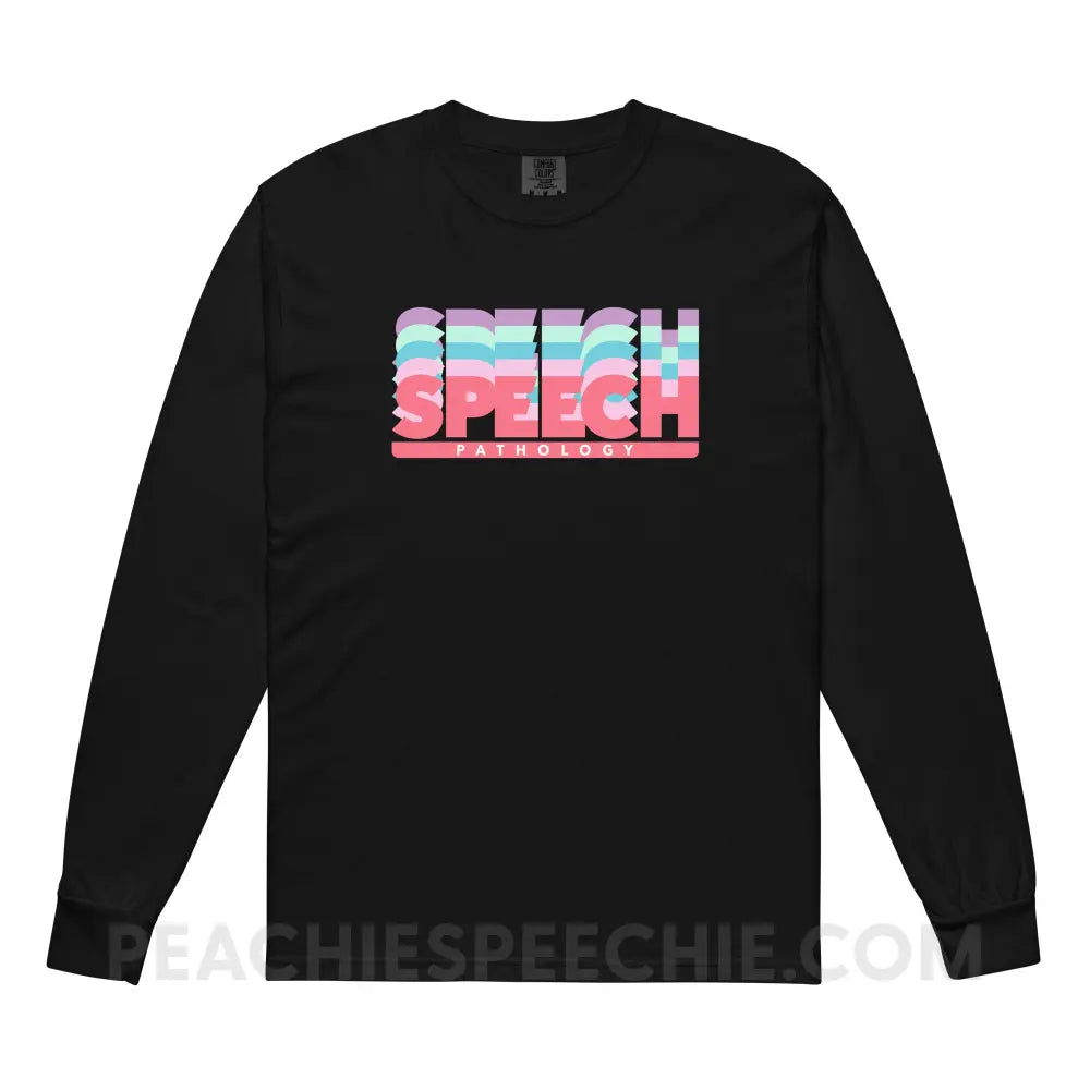 Speech Pathology Color Shades Comfort Colors Long Sleeve - Black / S - peachiespeechie.com