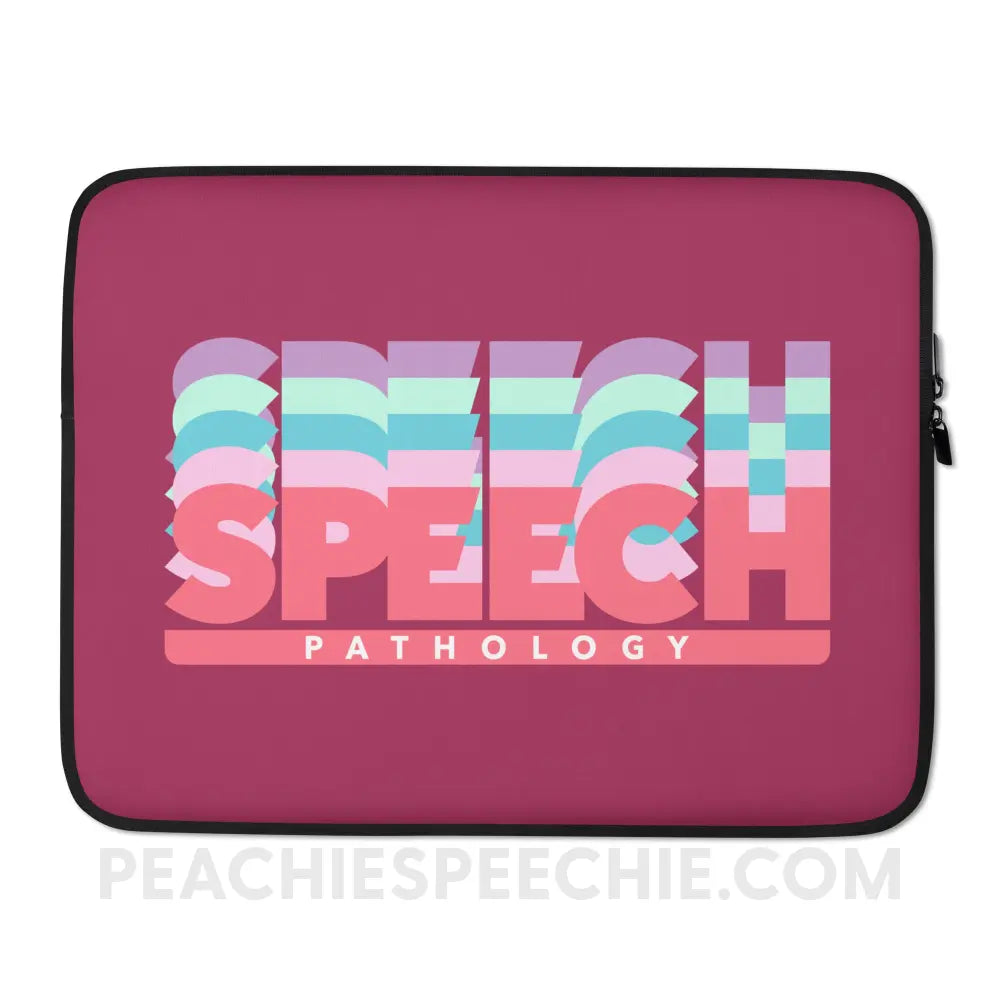 Speech Pathology Color Shades Laptop Sleeve - 15″ - peachiespeechie.com