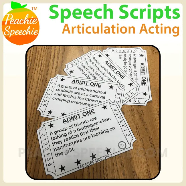 Speech Scripts: Articulation Acting - Materials peachiespeechie.com