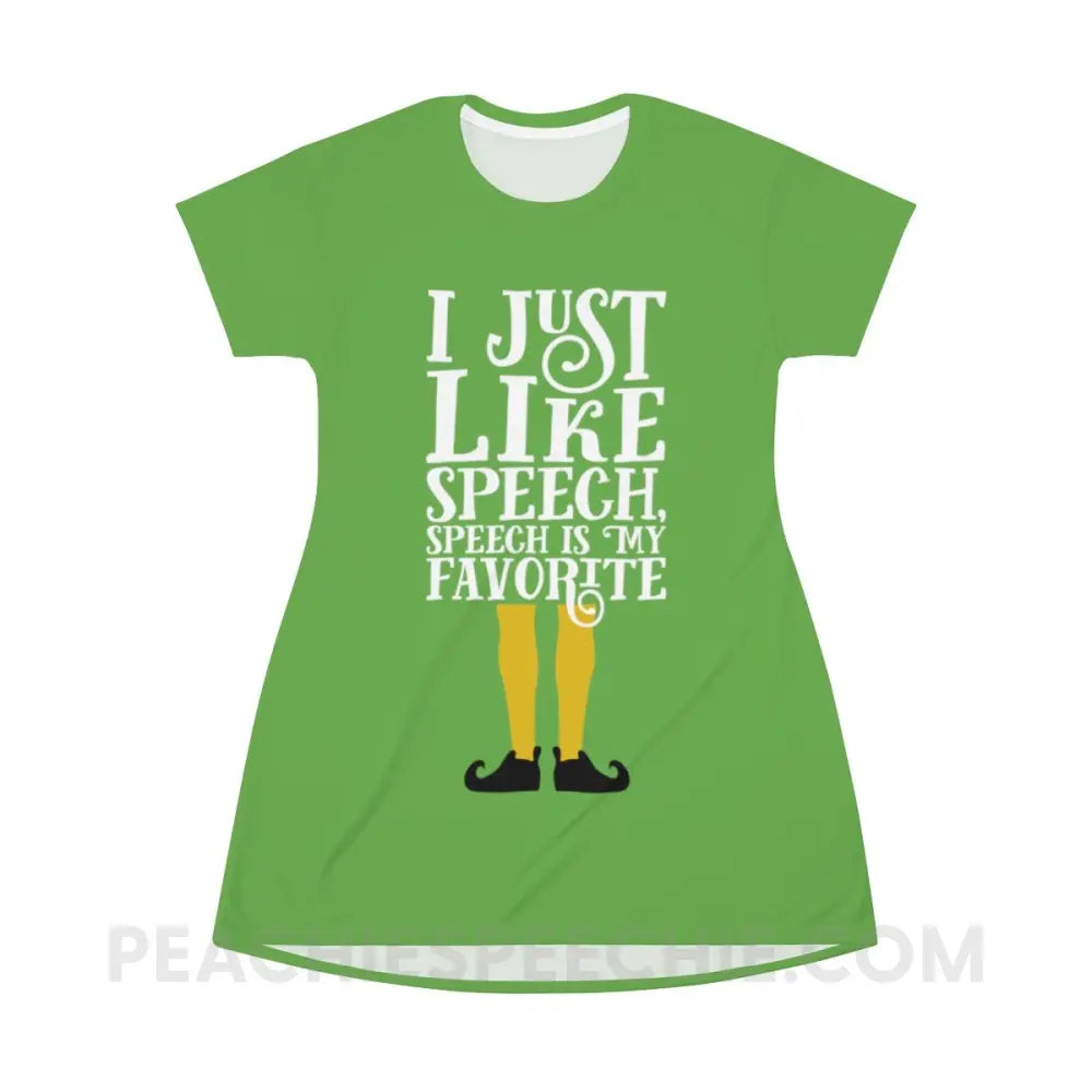 Speech Elf T-Shirt Dress - XS - Dresses peachiespeechie.com