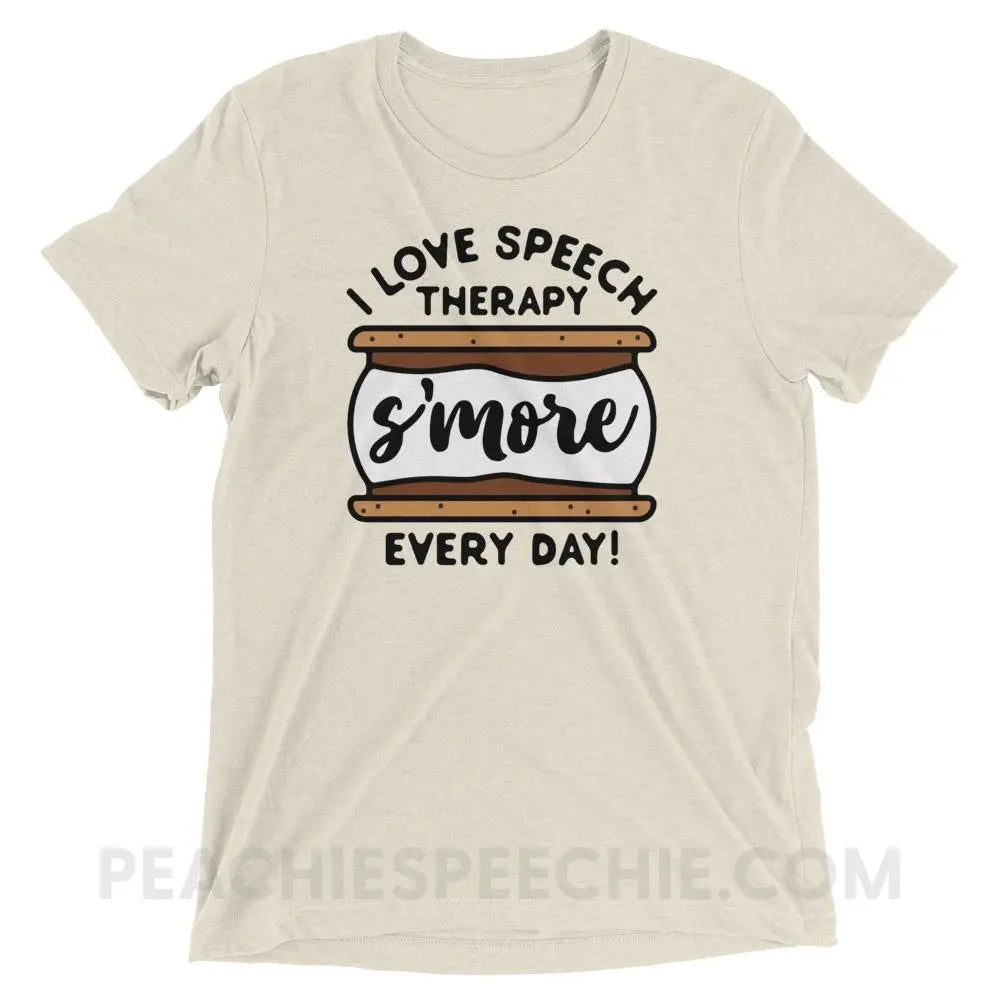 Speech S’more Tri-Blend Tee - Oatmeal Triblend / XS - T-Shirts & Tops peachiespeechie.com