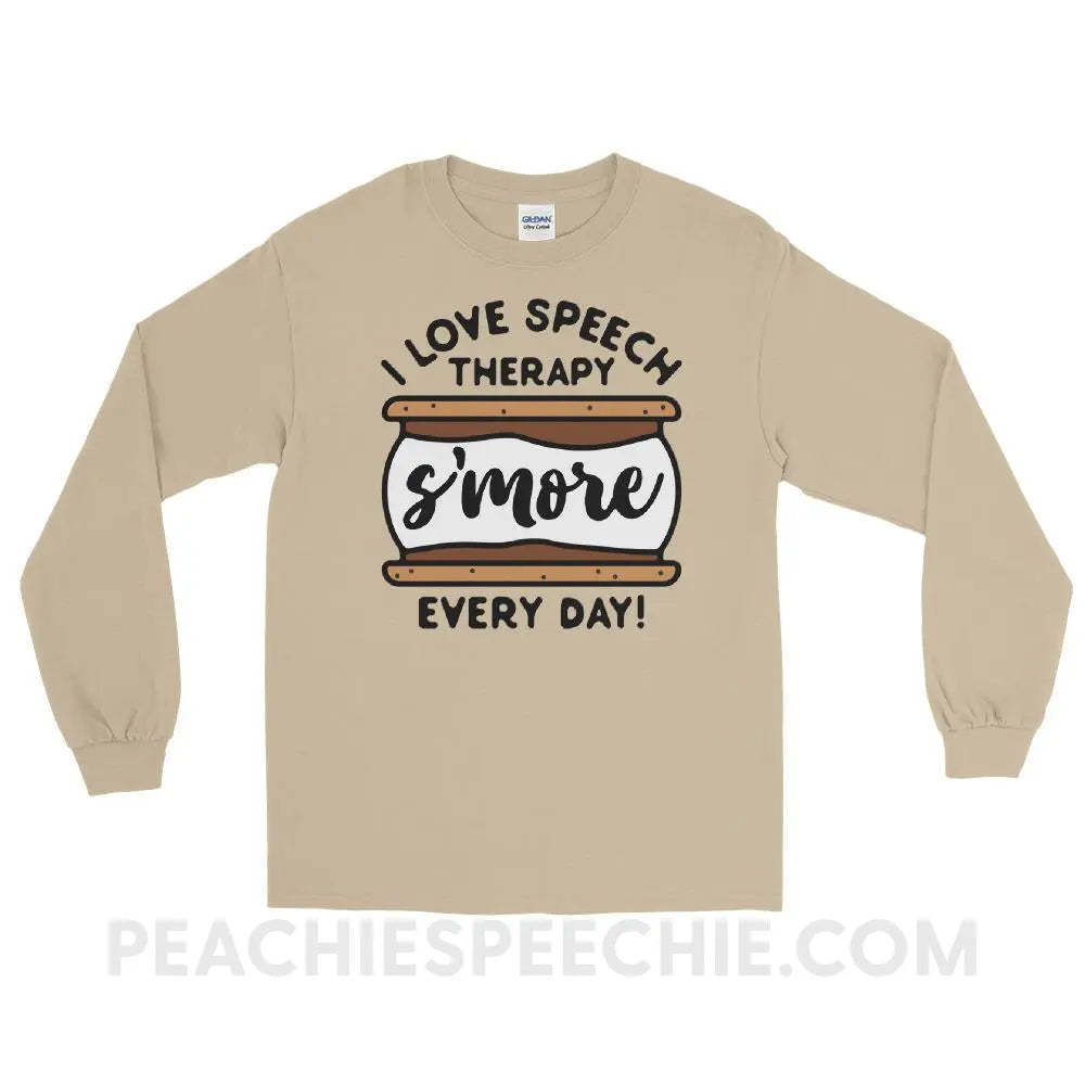 Speech S’more Long Sleeve Tee - Sand / S - T-Shirts & Tops peachiespeechie.com