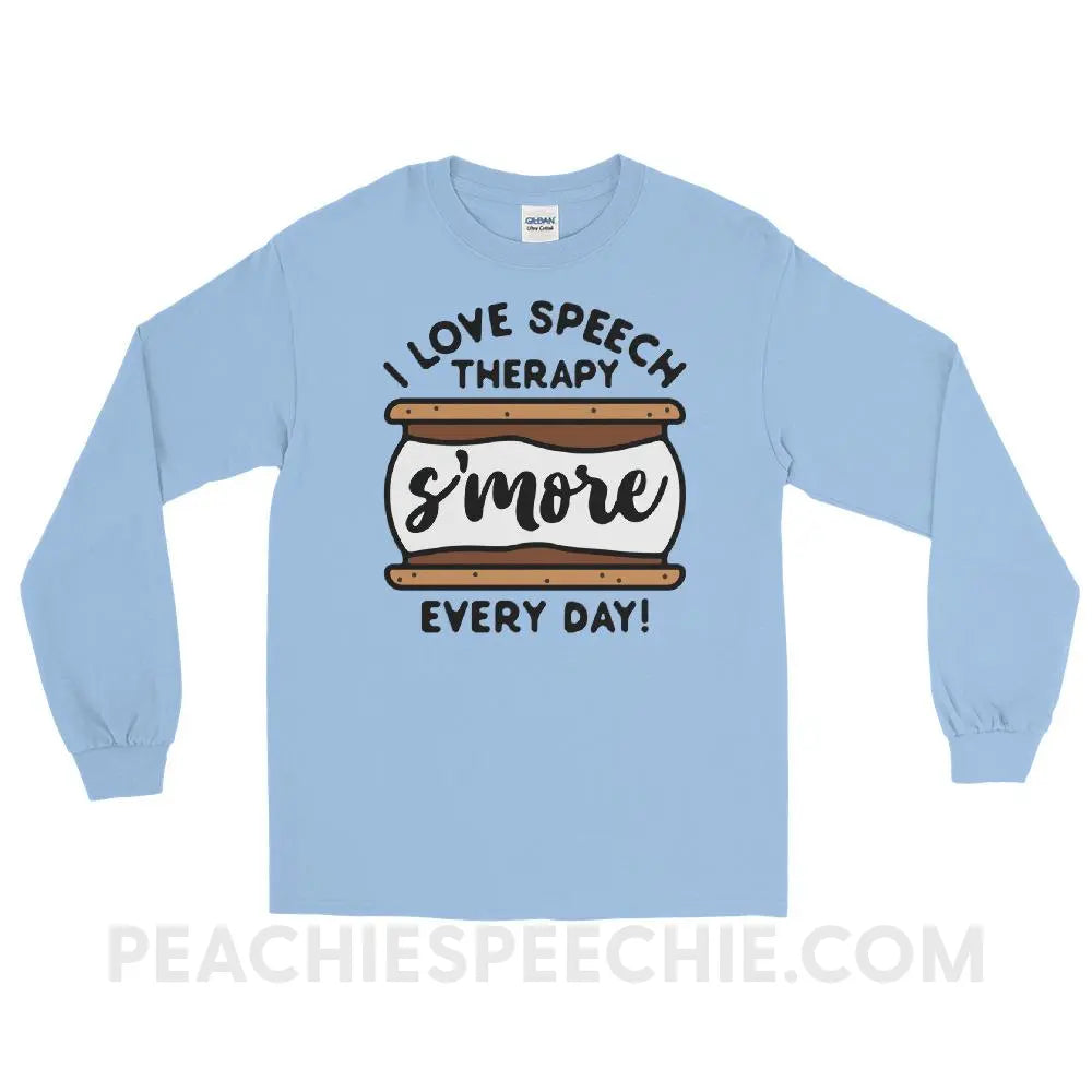 Speech S’more Long Sleeve Tee - Light Blue / S - T-Shirts & Tops peachiespeechie.com