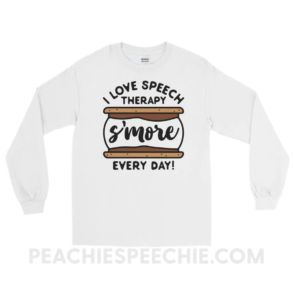 Speech S’more Long Sleeve Tee - White / S - T-Shirts & Tops peachiespeechie.com