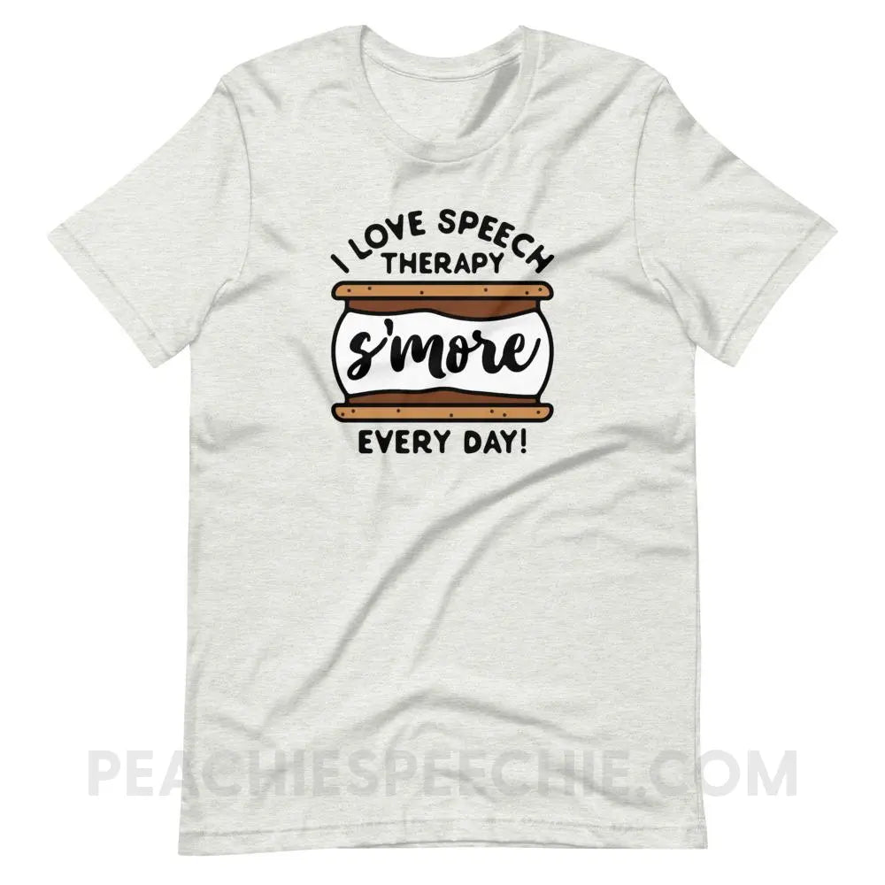 Speech S’more Premium Soft Tee - Ash / S - T-Shirts & Tops peachiespeechie.com