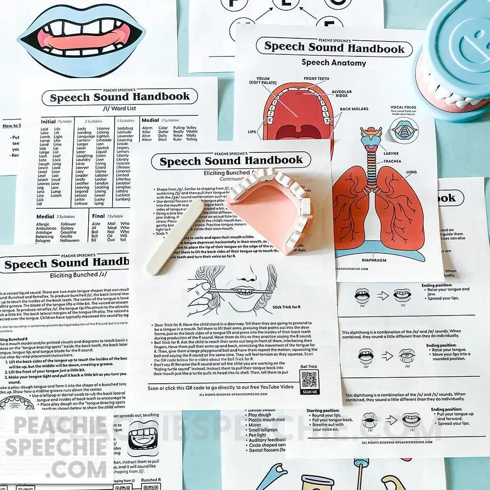 Speech Sound Handbook By Peachie Speechie