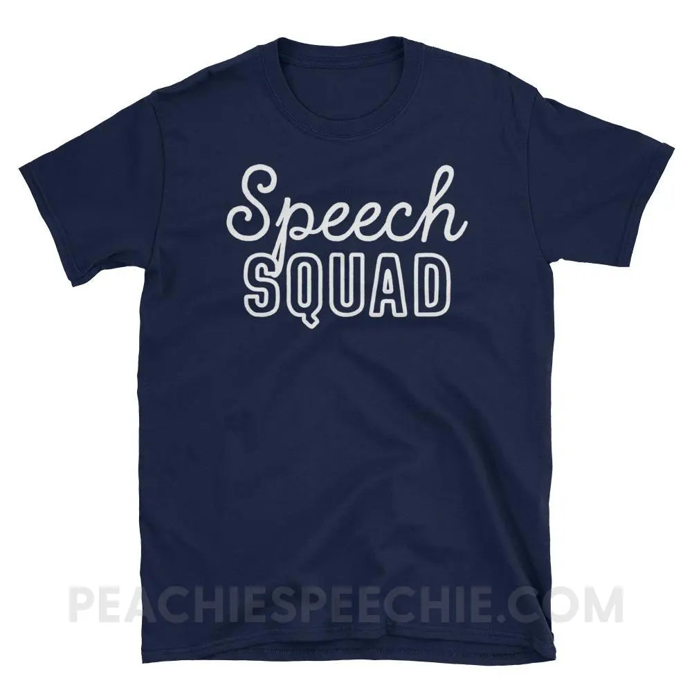 Speech Squad Classic Tee - Navy / S - T-Shirts & Tops peachiespeechie.com