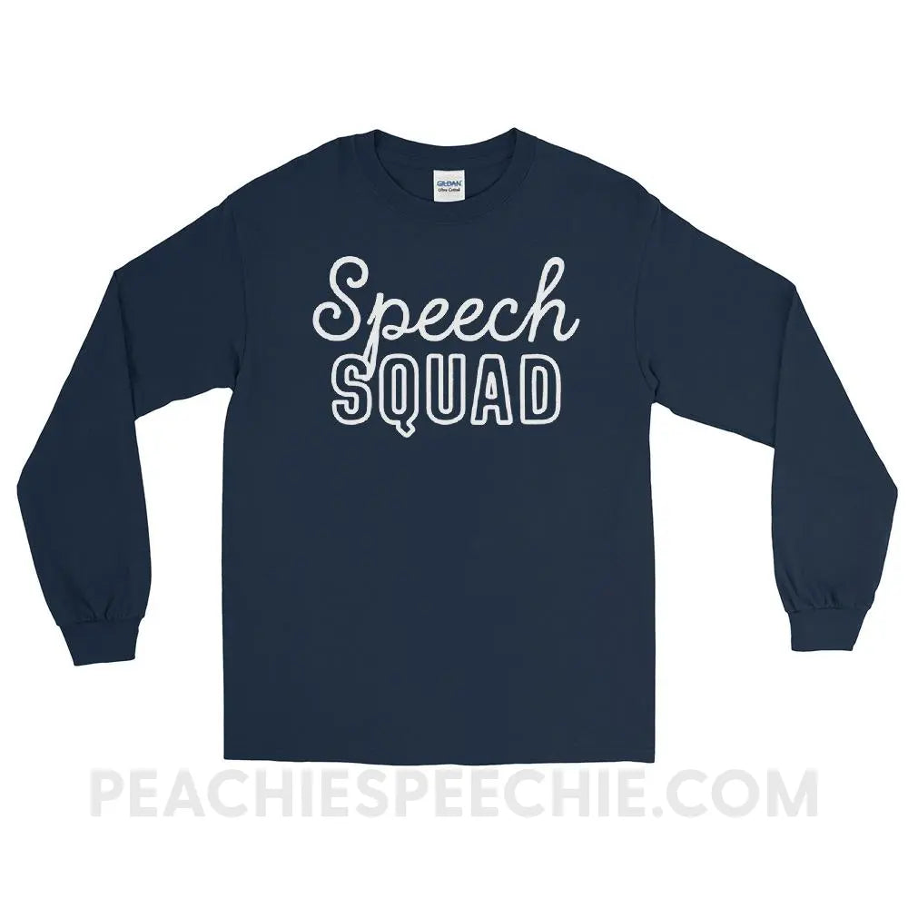 Speech Squad Long Sleeve Tee - Navy / S - T-Shirts & Tops peachiespeechie.com