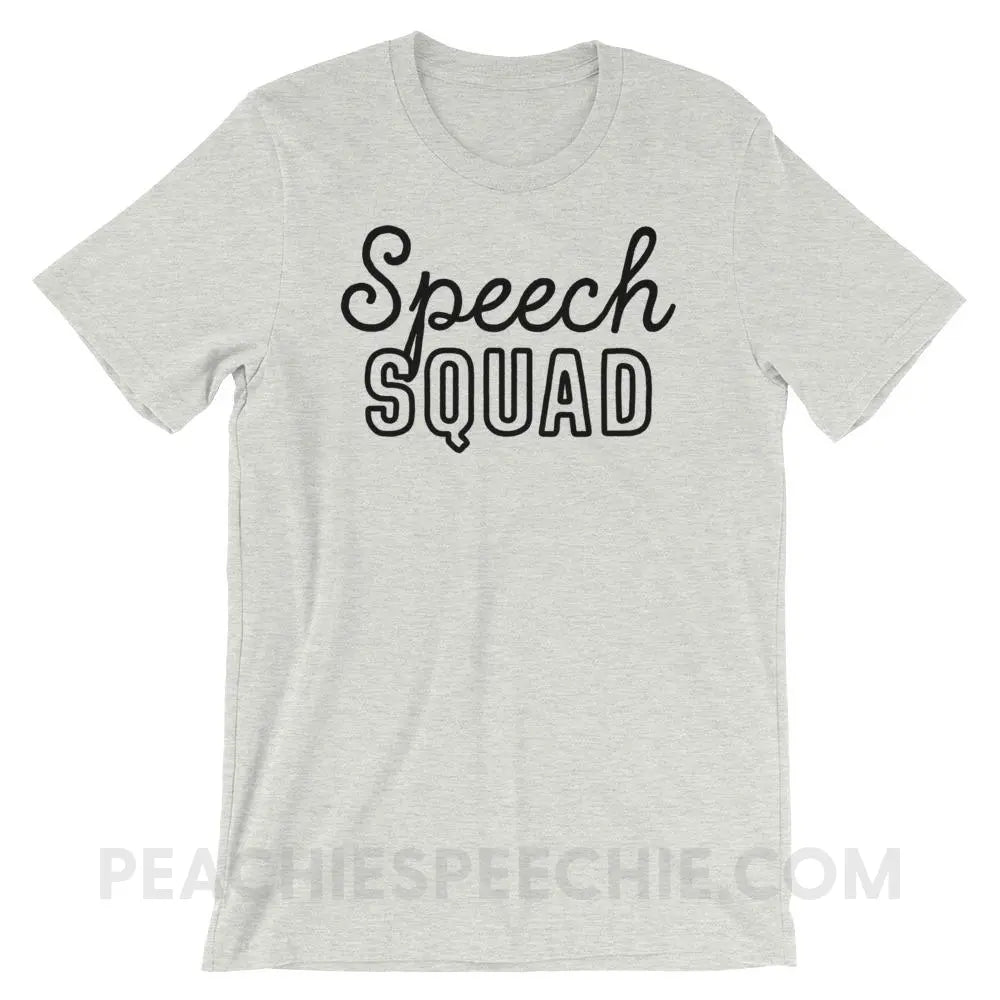 Speech Squad Premium Soft Tee - Ash / S T - Shirts & Tops peachiespeechie.com