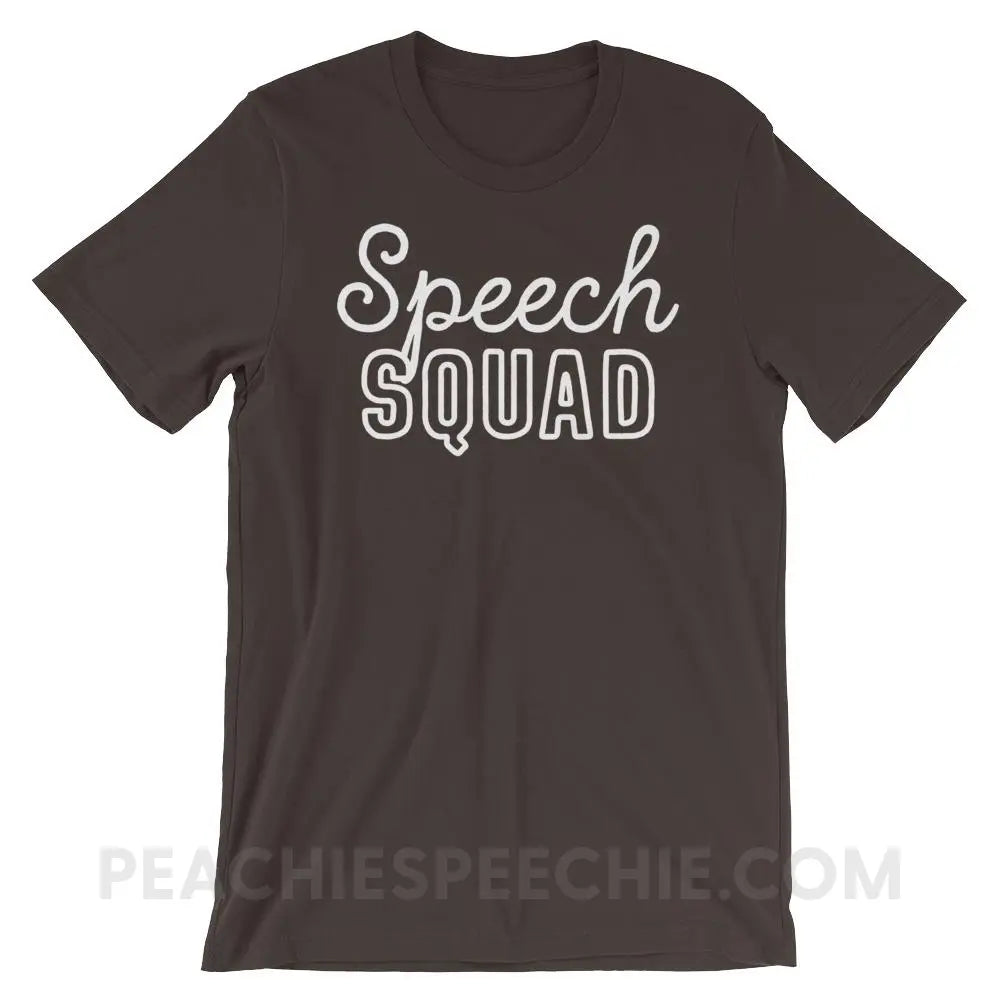Speech Squad Premium Soft Tee - Brown / S - T - Shirts & Tops peachiespeechie.com