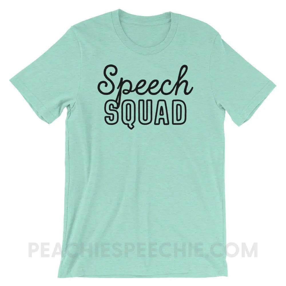 Speech Squad Premium Soft Tee - Heather Mint / S T - Shirts & Tops peachiespeechie.com