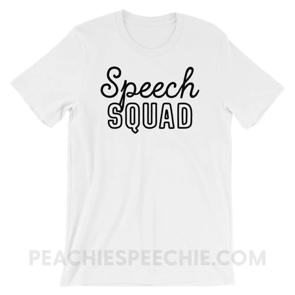 Speech Squad Premium Soft Tee - White / XS - T - Shirts & Tops peachiespeechie.com